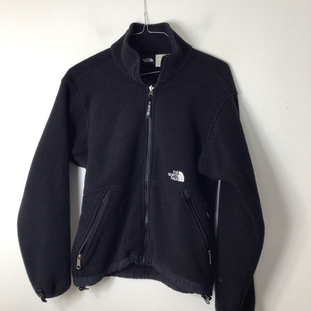 The North Face Black Women’s Fleece Jacket with Logo Patch full zip small